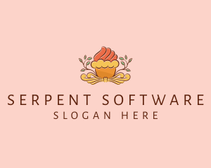 Organic Cupcake Dessert  logo design