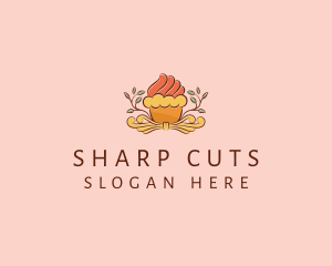 Organic Cupcake Dessert  logo design