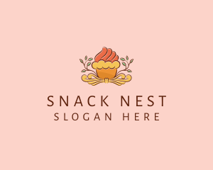 Organic Cupcake Dessert  logo design