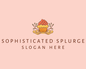 Organic Cupcake Dessert  logo design