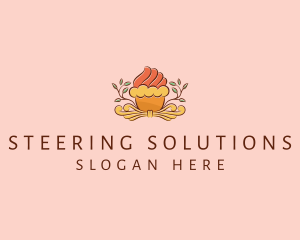 Organic Cupcake Dessert  logo design