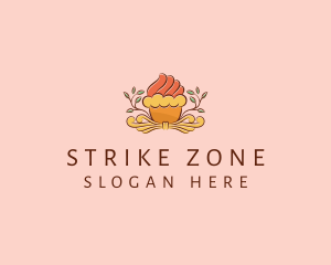 Organic Cupcake Dessert  logo design