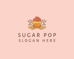 Organic Cupcake Dessert  logo design