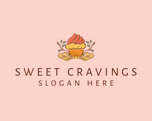 Organic Cupcake Dessert  logo design