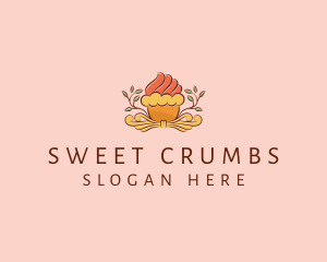 Organic Cupcake Dessert  logo design