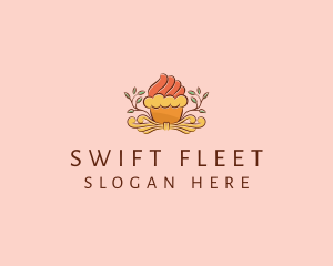 Organic Cupcake Dessert  logo design