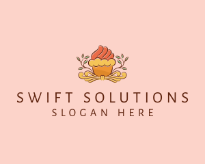 Organic Cupcake Dessert  logo design