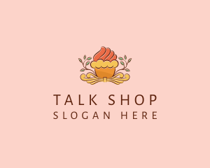 Organic Cupcake Dessert  logo design