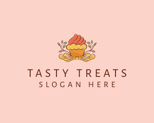 Organic Cupcake Dessert  logo design