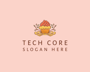 Organic Cupcake Dessert  logo design