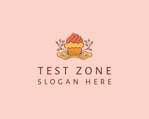 Organic Cupcake Dessert  logo design