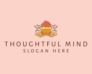 Organic Cupcake Dessert  logo design