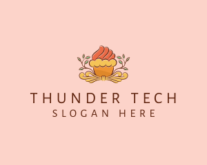 Organic Cupcake Dessert  logo design