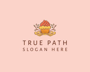 Organic Cupcake Dessert  logo design