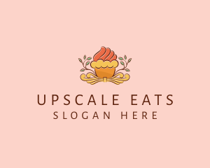 Organic Cupcake Dessert  logo design