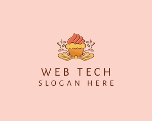 Organic Cupcake Dessert  logo design