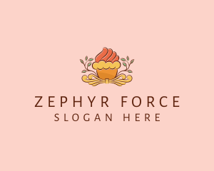 Organic Cupcake Dessert  logo design