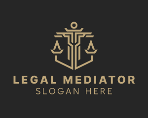 Legal Shield Scale  logo design