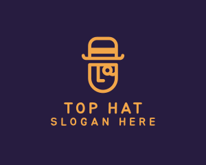 Gentleman Investigator Hat logo design