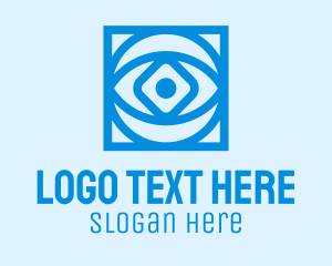 Blue Geometric Eye logo