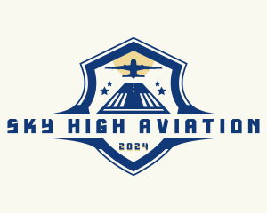Aviation Shield Airplane logo