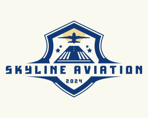 Aviation Shield Airplane logo
