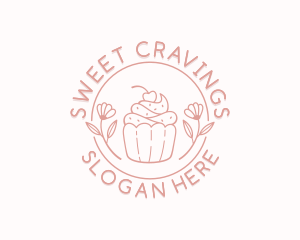 Sweet Cupcake Dessert logo design