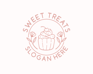 Sweet Cupcake Dessert logo design