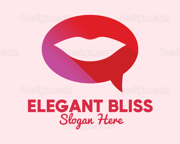 Sexy Adult Lips Chat Logo