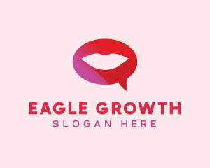 Sexy Adult Lips Chat logo design