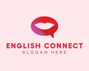 Sexy Adult Lips Chat logo design