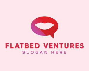 Sexy Adult Lips Chat logo design