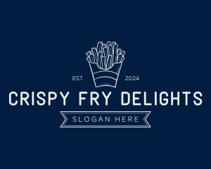 Minimal French Fries logo design