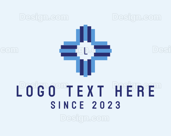 Geometric Medical Tech Cross Logo