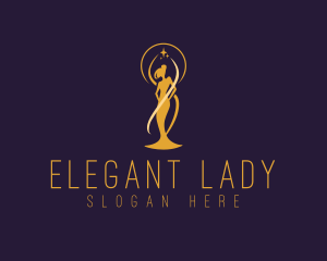 Feminine Gown Pageantry logo design