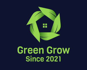 Green Leaf House  logo design