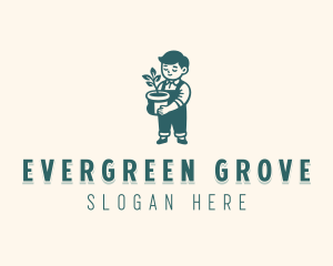 Lawn Gardener Landscaping  logo design