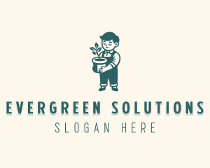 Lawn Gardener Landscaping  logo design