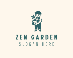 Lawn Gardener Landscaping  logo design