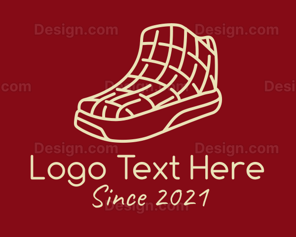 Minimalist Grid Sneakers Logo
