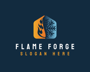 Industrial Fire Ice logo design