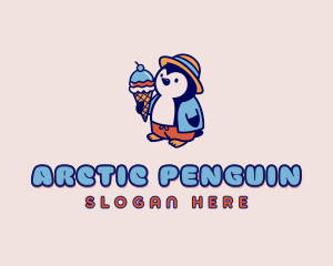 Penguin Sundae Bistro logo design