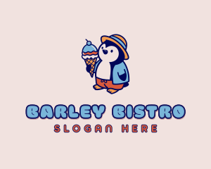 Penguin Sundae Bistro logo design