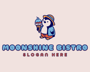 Penguin Sundae Bistro logo design