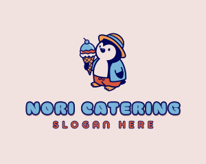 Penguin Sundae Bistro logo design