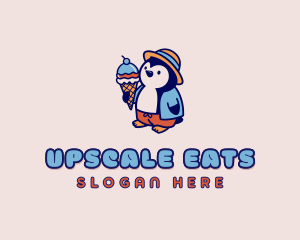 Penguin Sundae Bistro logo design