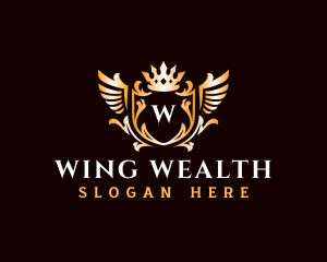 Premium Crown Wings logo design