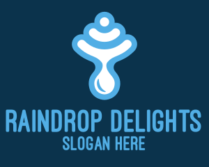 Blue Signal Droplet logo design