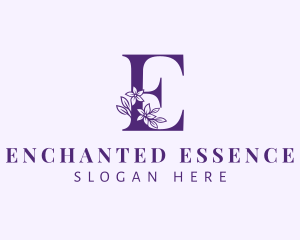 Floral Styling Letter E logo design