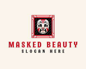 Peking Mask Theater logo design